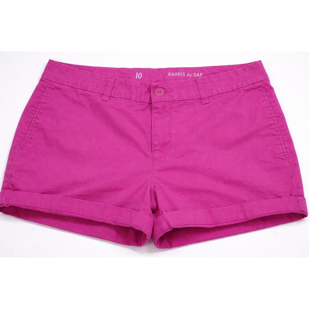 GAP Pink Chino Shorts Womens Size 10 Preppy Rolled Hem Casual